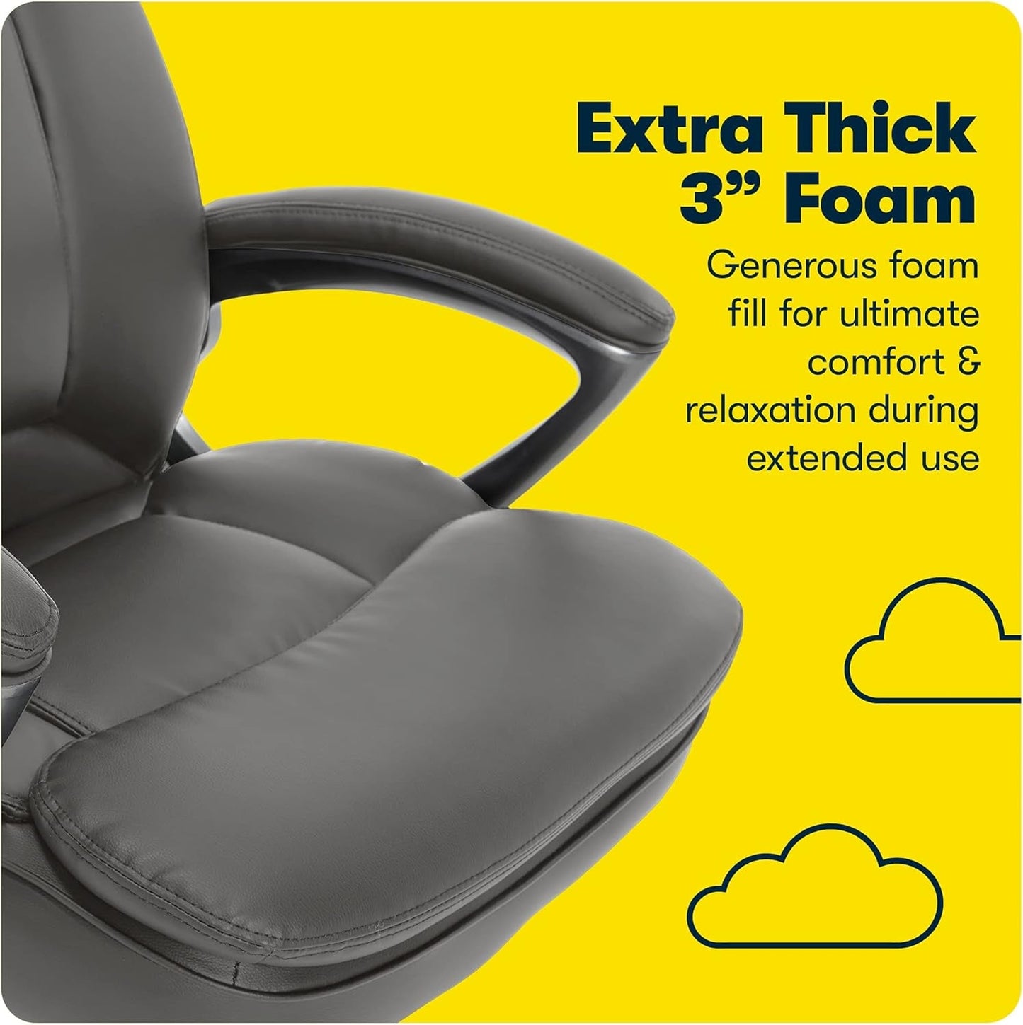 Serta Fairbanks Big and Tall High Back Executive Office Chair, Ergonomic