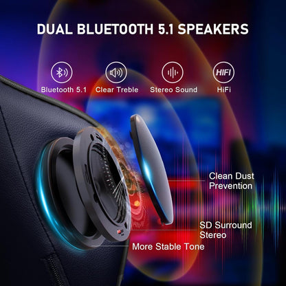 GTRacing Gaming Chair with Footrest and Speakers
